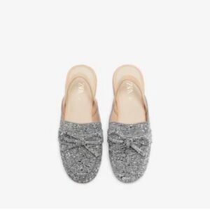 Zara kids girls glitter slingback